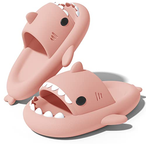 NIBESSER Claquette Requins Pantoufle de Requin d'Eté pour Femmes de Bain Maison Douche à Bout Ouvert, Sandale Claquettes Femme, Shark Slides Slippers Antidérapent Pantoufles de Piscine