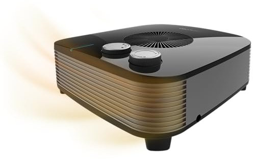 Cecotec Termoventilatore ReadyWarm 2050 Max Horizon Black. 2000 W, 3 Modalità di Funzionamento (Cool/Warm/Hot), Leggero, Termostato Regolabile, Manuale, Silenzioso, Spegnimento Automatico
