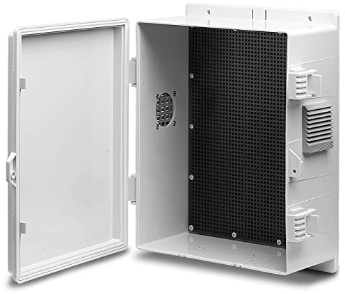 Namunanee Outdoor Electrical Junction Box, ABS Water Resistant Enclosure with Internal Mounting Panel & Hinged Cover (13 H* 9.2 L* 5.6 W)