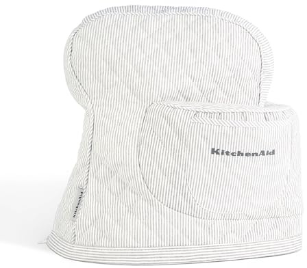 KITCHENAID Abdeckung für Standmixer mit Aufbewahrungstasche, gesteppt, 100% Baumwolle, 36,6 x 45,7 x 25,4 cm, Inlettstreifen, Anthrazit