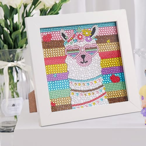 Lithyc Diamond Painting rür Kinder - Diamond Painting Mit Rahmen - Diamond Painting set，Tolles Geburtstagsgeschenk für Kinder Und Erwachsene, AnfäNger, Jungen und MäDchen
