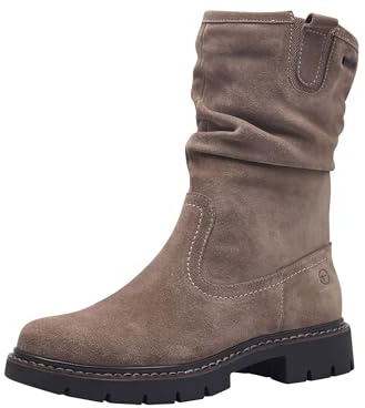 Tamaris Comfort Stivali invernali da donna senza tacco in pelle idrorepellenti, Marrone (Pepper Suede), 39 EU