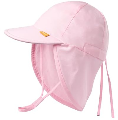 FURTALK Cotton Baby Toddler Sun Hat UPF 50+ UV Protection Kids Unisex Girls & Boys Summer Cap with Adjustable Chin Strap Neck Flap