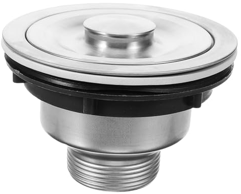 Housoutil Stainless Steel Sink Drain Assembly Stopper Basket Cover Lid for Kitchen