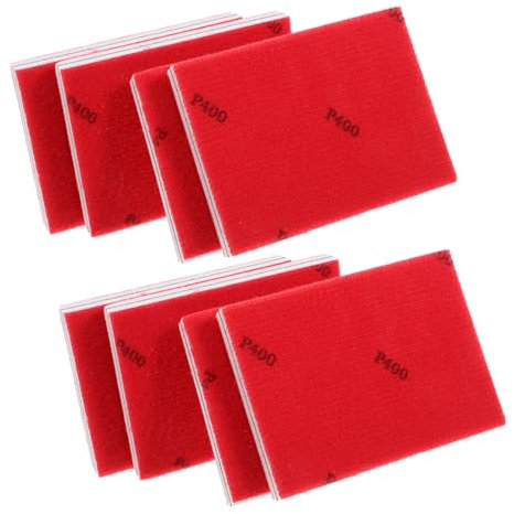 Uonlytech 8pezzi Spugne Abrasive Assortite Per Auto Utensili Per Levigatura Tamponi Per Finitura e Auto Grit Resistente e Maneggevole