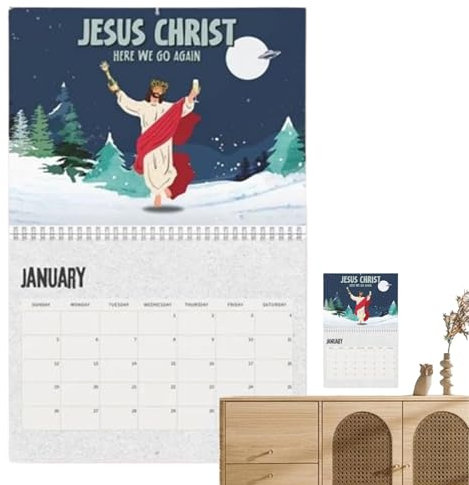 Jesus-Kalender 2025, Urlaubskalender – Home Family Jesus Wandkalender – 2025 Monatskalender Planer, Tagesplaner, Notizen, Organisations- und Planungskalender