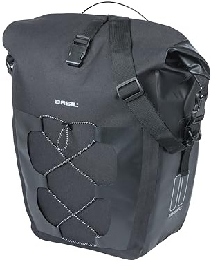 Basil Navigator Waterproof Fahrradasche - MIK Studs inkl. - 22L - Schwarz