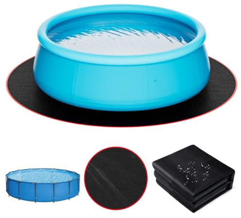 HOLDCOVER 15 FT Round Pool Liner Pad for Above Ground Swimming Pool, Under Pool Floor Liner Underlayment Pad, Outdoor Pool Mat for Above Ground Pool Pad, Prevents Punctures Pool Mat Protector Tarp