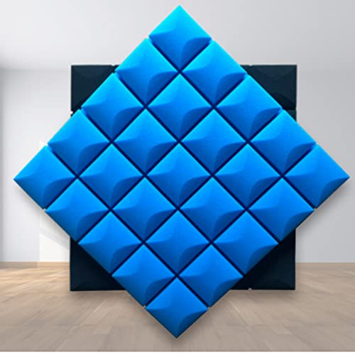 Panneaux en mousse acoustique, mousse insonorisante haute densité, autocollant mural décoratif auto-adhésif, rembourrage insonorisant de 5 cm d'épaisseur for salle d'enregistrement, bureaux, maison et