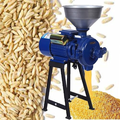 Molino de molienda, Molinillo de Cereales eléctrico de 3800 W, máquina de molienda de maíz Comercial de Espesor Ajustable, Molino de Especias superfino de Alta Velocidad de 1400 RPM/min, con