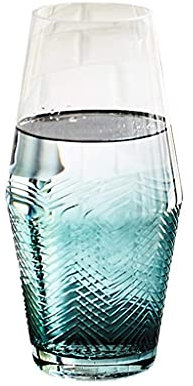 Msuiiixcccc Table Vase Lily Tulip Vase Green Glass Vase Stable Base Vase Home Small Apartment Vase 3 Styles (Color: Green Size: 9 * 9 * 27CM)
