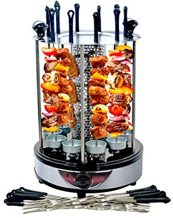 Barbecue extérieur Kebab Machine à kebab rotative automatique sans fumée four rôti rôti brochettes d'agneau domestique réchaud chauffant