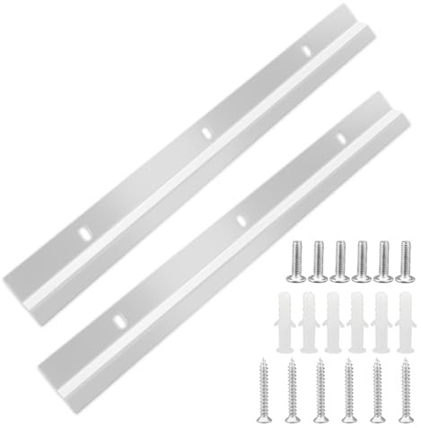 leruiyezs Fixation Murale Pour Cadres Et Miroirs Lourds En Métal Solide Z Bar 30 CM : Support Discret Et Réutilisable Pour Fixation Miroir Lourd, Installation Murale Sécurisée Et Invisible