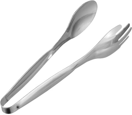 HIAKDOFT Pinzas de Barbacoa Inoxidable Herramienta de Cocina para Asados Resistente y Duradera para Cocinar y Servir Alimentos Color Plateado