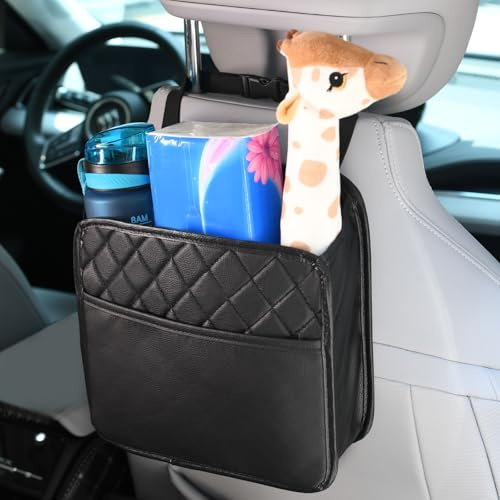 Adiwo Organizer Sedile Posteriore Auto, Organizer Impermeabile Resistente, per Sedili Auto Con Spallacci Regolabili in Lunghezza, Accessori Sedili Automobile per Bottiglie Giocattoli Libri(Ordinario)