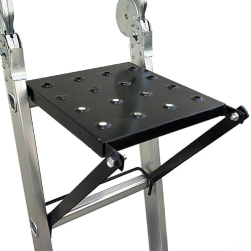 Scaletta pieghevole antiscivolo, supporto da lavoro per scala, supporta 150 kg, scaletta di estensione antiscivolo, in ferro spesso, 30 x 27 cm