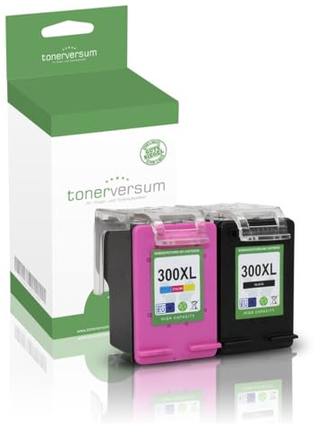 Tonerversum 300XL Patronen Kompatibel für HP 300 Druckerpatronen Schwarz Farbe Multipack für HP Deskjet F4580 F4280 F2440 D2530 D2680 Envy 110 114 Photosmart C4635 C4795 D110a (Schwarz/Farbe,2-Pack)