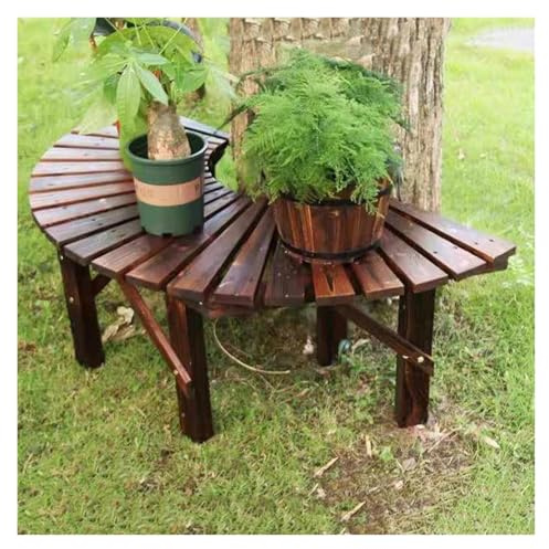 BZJPRFC Banco De Árbol Semicircular, Asiento De Madera Maciza For Patio Exterior, Banco De Árbol De Jardín Envolvente, Forma Extensible Infinitamente, For Patio
