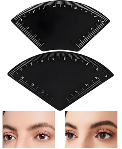 Strumento Righello Per La Progettazione Rapida Delle Sopracciglia In 2 Pezzi - Modellatore Per Sopracciglia Di Precisione Per La Mappatura Rapida Del Disegno | Calibro Per Tatuaggio Sopracciglio E Ste