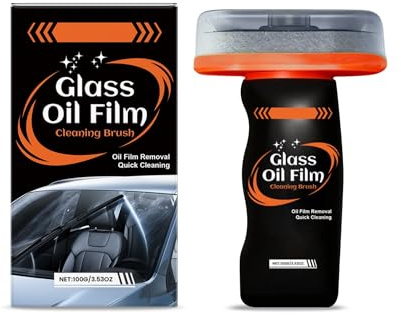 Brosse de nettoyage pour film d'huile de verre – Nettoyant pour vitres multi-usages pour voitures, maisons, etc., nettoie rapidement et sans rayures, 100 g – pour une vision claire et lumineuse
