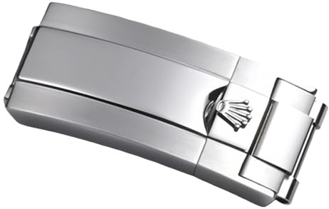 ROUHO Orologio Fibbia Acciaio Inox Pieghevole Chiusura Deployante Cinturino Orologio Ricambio Accessorio per Rolex Daytona-Argento 16mm
