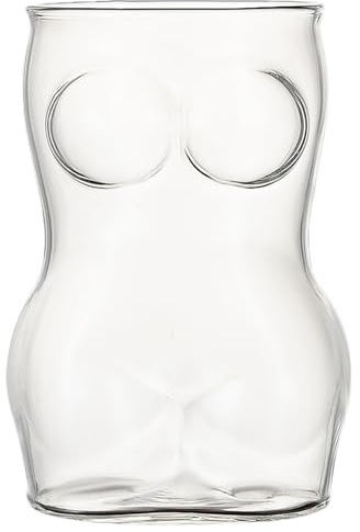 Bier-Gefrierschrank-Becher – 8,5 x 14 cm, Frauenkörperglas, gebogene Figurform, dicke, gekühlte Wände, gefrorene Getränke, Aufbewahrung von kalten Getränken, für Pub, Party, Getränke, Präsentation