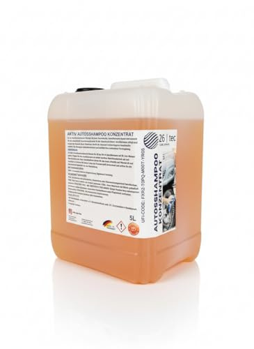 26-tec Aktiv Autoshampoo Konzentrat 5L – Hochkonzentrierter Auto-Reiniger für maschinelle & manuelle Autowäsche – materialschonend, schaumstark & lackfreundlich (5)