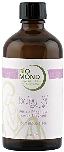 BIO Babyöl BIOMOND 100 ml/ohne Zusatzstoffe / 100% natürlich/TESTSIEGER/Naturkosmetik/von Hebammen empfohlen