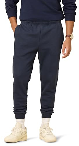Amazon Essentials Pantaloni Sportivi da Jogging Taglio Rilassato, in Pile, Vestibilità Comoda Uomo, Blu Marino, S