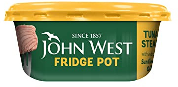 John West No Drain Tuna Fridge Pot Sunflower Oil, Pack of 12