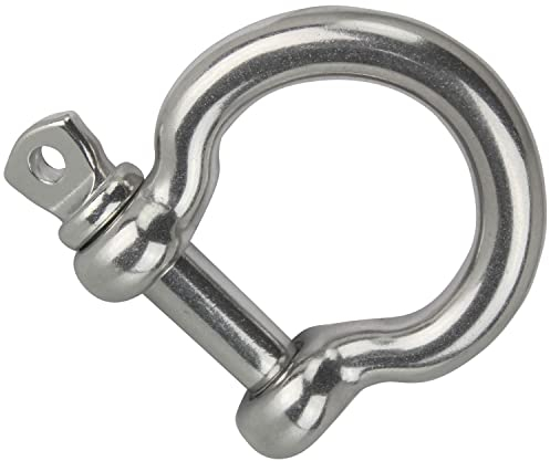 DERING Schäkel Edelstahl 12 mm Geschweift Form 2 Stück Drahtseil Seil Verbinder