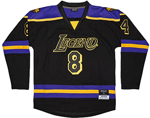 Madjus Men's Fashion Legend Jersey Sports Fan Hockey Jerseys Stitched (as1, Alpha, m, Regular, Regular, Black, M)