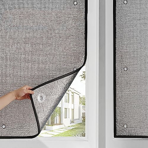 kefu01 Aluminiumfolie Sonnenschutzfolie Isolierfolie,Verdunkelungs-Sichtschutz Fensterfolie,Reflektierende Tönungsfolie,Kühl im Sommer,Warm im Winter,für Schlafzimmer,Wintergarten (30x50cm/12''x20'')