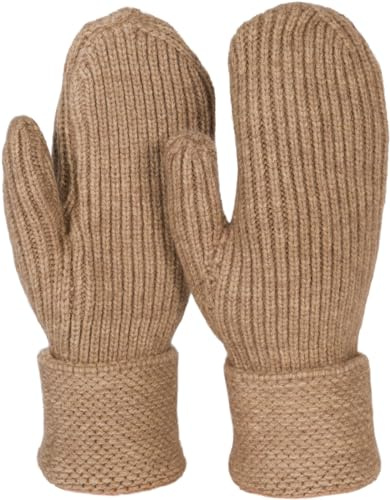 styleBREAKER Damen Fausthandschuhe Perlrippen | Elastischer Handwärmer ohne Daumen, doppelter Bund gegen Kälte, Einheitsgröße passend für 16-21 cm Handumfang, warm.