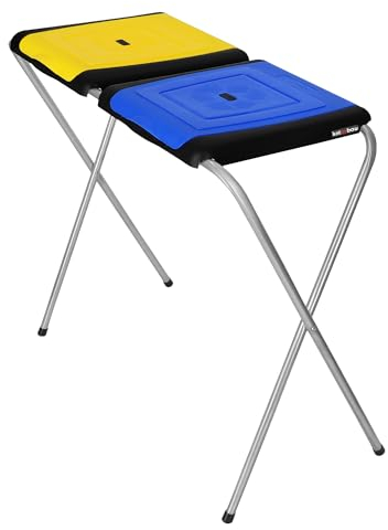 KOTARBAU® Müllsackständer Doppelt Müllbehälter 33 x 77 x 85 cm Blau Gelber Sack Ständer Metall Plastikmüllständer Müllständer Müllsackhalter Mülltütenhalter Sack Halter