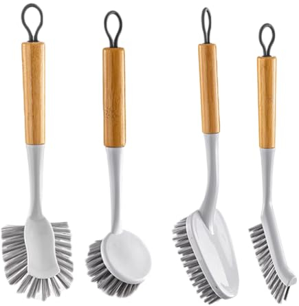 Reinigungsbürsten-Set 4-teiliges Set Küchenreinigungsbürste Poolbürste Scheuerbürsten Küchenreinigungsbürste für Schiebetürboden Badewannenboden