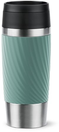Tefal Travel Mug Classic Twist, Comfort Screw Lid, Quick Press, Soft-Touch Sleeve, Travel-Ready, Reusable, 100% Leak-Proof, Keeps Drinks Cold (8 hrs) and Hot (4 hrs), 360° Drinking, N2024310