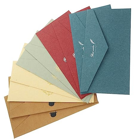 DIYEAH 10 Stück Papierumschläge Für Einladungen Einfacher Business-stil Hochzeitskarten Für Braut Und Bräutigam Briefpapier Papierumschläge