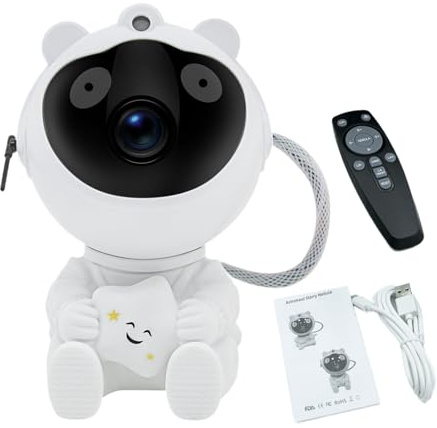 Astronaut Galaxy Projector Lamp Starry and Obvious Effects - Multicolor Atmosphere for Bedroom, Geeky, Calming Decor, Gift for Kids, Teens, Gamers