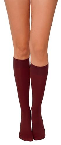 Annes styling knähöga strumpor för kvinnor – bekväma hållbara stretchiga popstrumpor – mjuka mångsidiga åtsittande beständiga eleganta – tillverkade i Italien 89 % polyamid 11 % elastan flerfärgad, 1