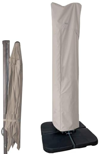 CANTILEVER DERBRELLA COVER | Impermeable Offset – Paraguas protector | Parasol de alto rendimiento – Cubierta exterior con cremallera | Curvo voladizo y poste recto Techo Pole Pole Protector Polvo