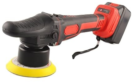 Pulidora de amortiguación de coche sin escobillas, portátil, de doble acción, 5 pulgadas, 400W, 20V, con batería de 4,0Ah, órbita de 8mm