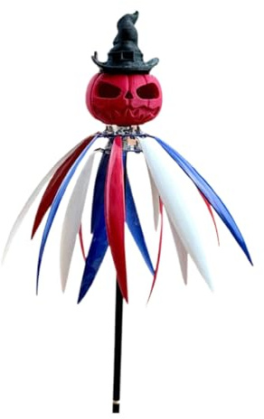 Holdes Girouette Decorative – Carretes de jardín espantapájaros para exteriores – Esculturas de viento para decoración espeluznante de Halloween para jardín, terraza, césped, balcón porche fiesta