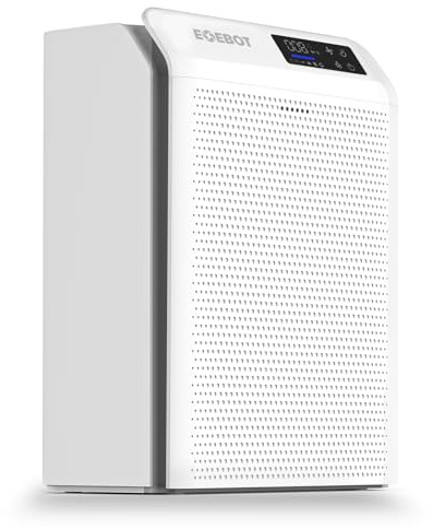 Air Purifiers for Home Large Room Up to 2,330 Ft², HEPA Air Purifier with Washable Pre-Filter, PM2.5 Monitor, Quiet Sleep Mode, Air Cleaner for Pet Hair, Dust, Smoke, Odor, Matte White