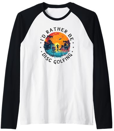 Disc-Golf-Player Disc-Golfing detti Divertenti Disc-Golf Maglia con Maniche Raglan