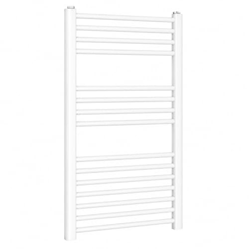 Radiador Toallero Hidráulico Deltacalor BASIC Blanco 80x75 cm | Acero | Acabado Blanco RAL 9010 | Alta Potencia Térmica | Incluye Soportes y Purgador