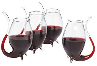 Oenophilia Porto Sippers, Hand-Blown S/4