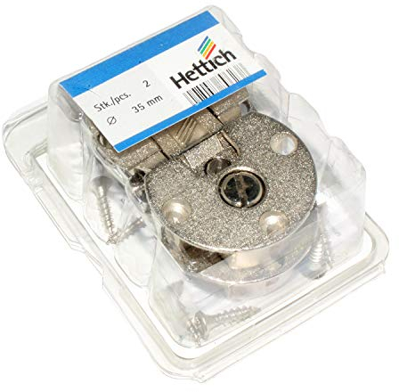 Hettich Klappenscharnier 90°, Markant 11, Metall vernickelt, 35 mm D, 2 Stück, 9100006, EAN: 4008057896238