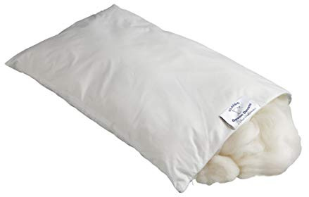 Devon Duvets UK - Natural Breathable & Hypoallergenic British Wool Original Standard Pillow (75x50cm), Handcrafted Luxury Comfort