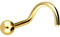 PIERCINGLINE 750er GOLD Nasenpiercing Spirale | 18 KARAT | 2,5 mm KUGEL | Piercing Nase Stecker